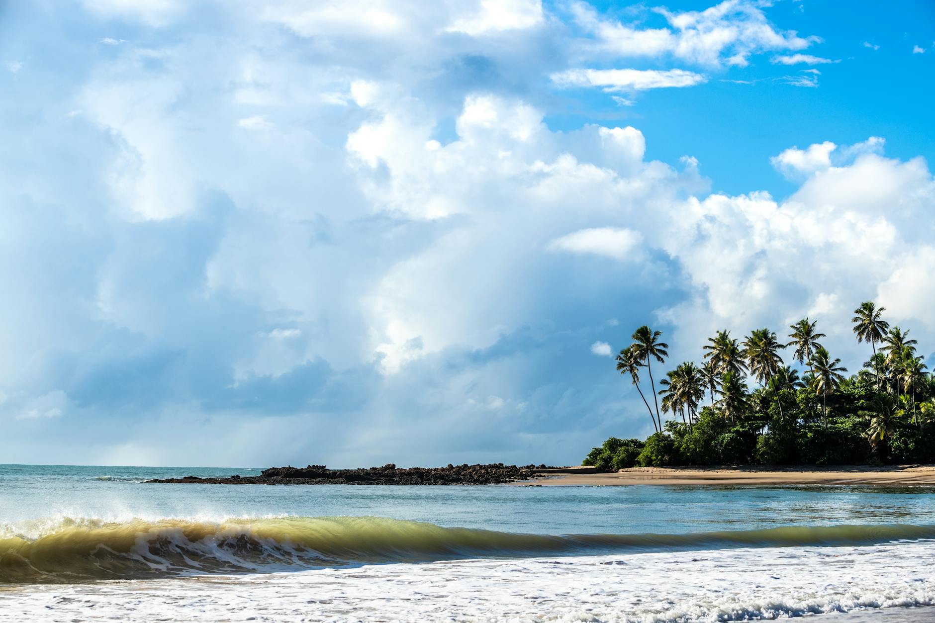 Beautiful tropical beach in Key West Florida with turquoise water and palm trees