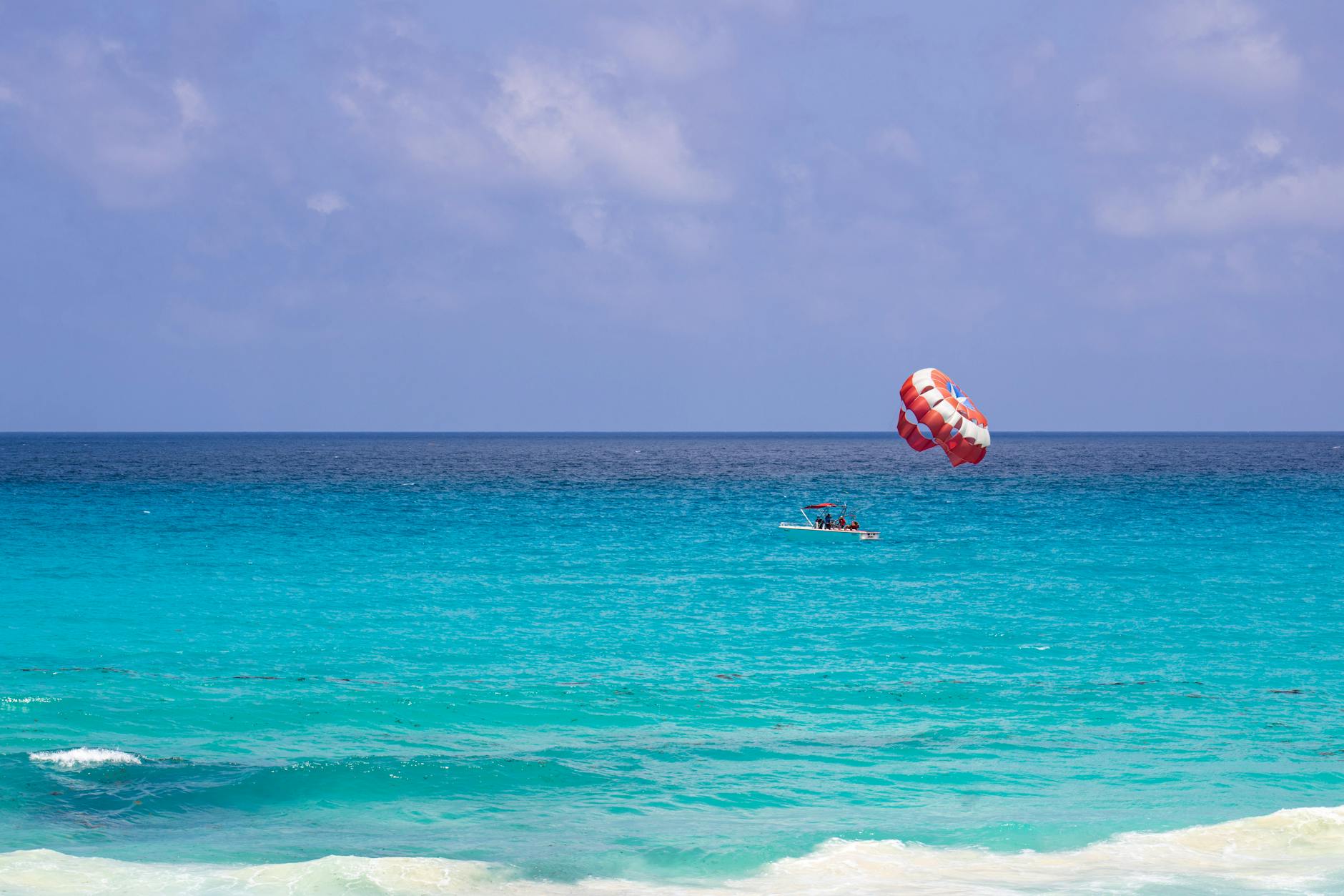 Parasailing high above the crystal-clear waters off Key West