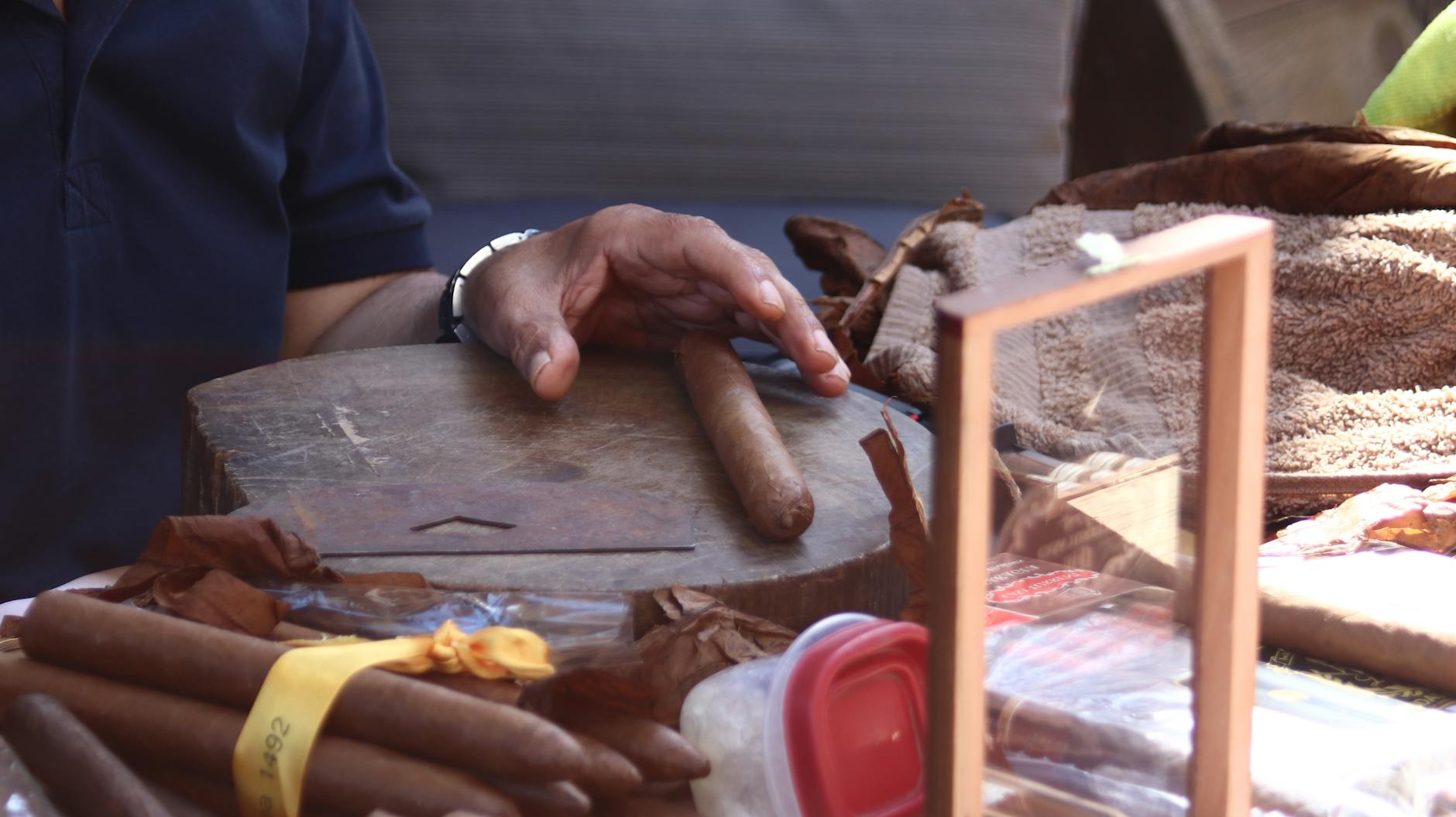Hand-rolled cigars honoring Key West's historic Cuban cigar-making heritage