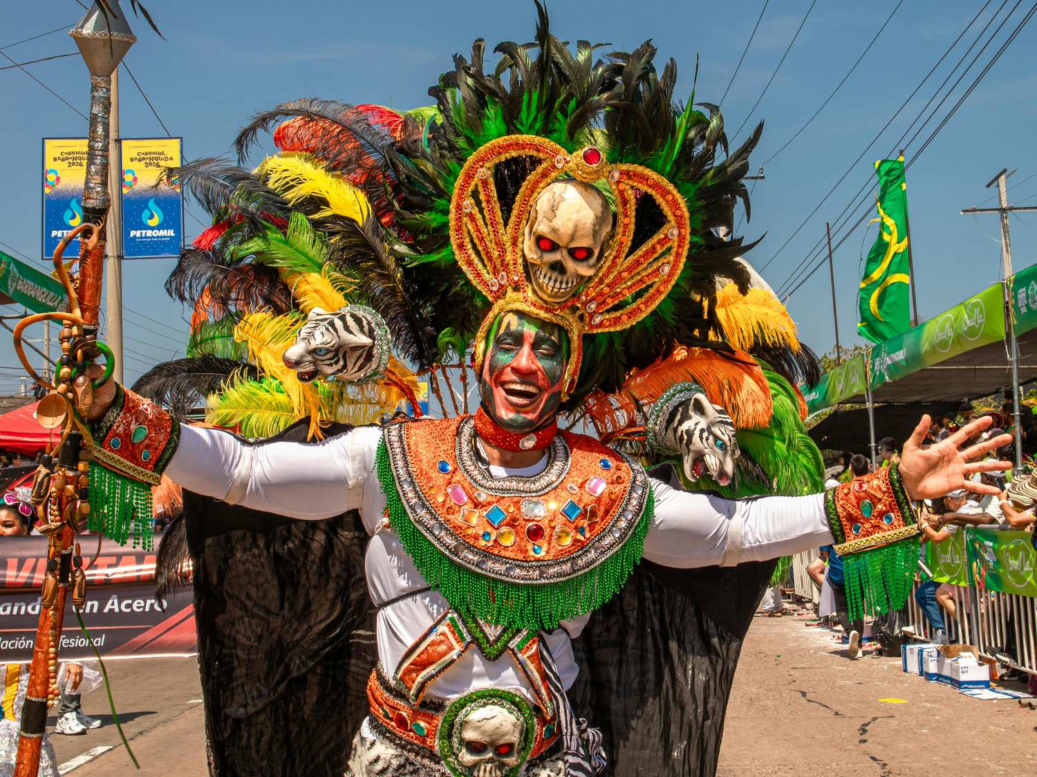 Vibrant costume similar to Fantasy Fest Key West body paint art