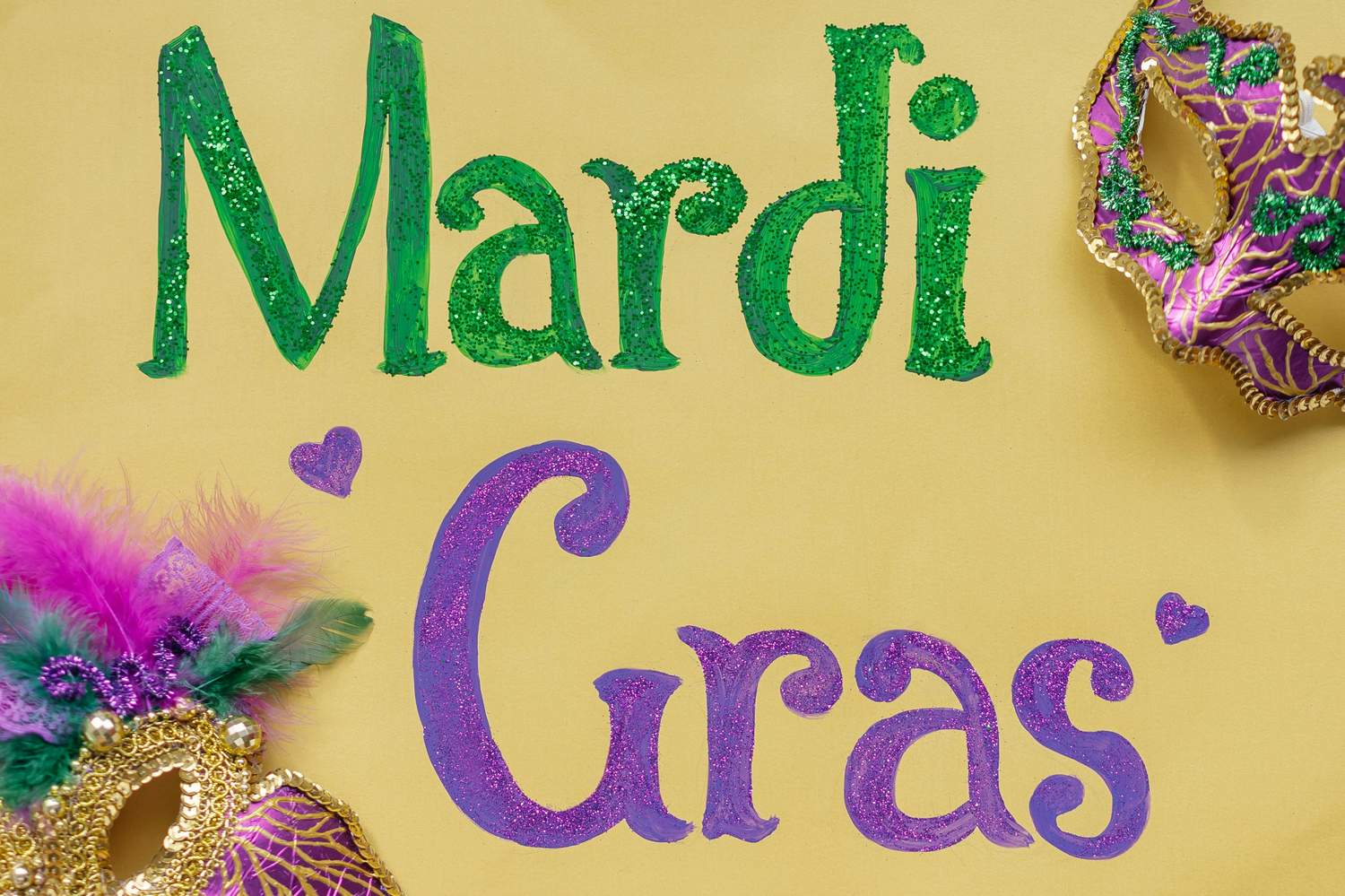 Colorful carnival masks with feathers and sequins of the kind worn during Fantasy Fest in Key West