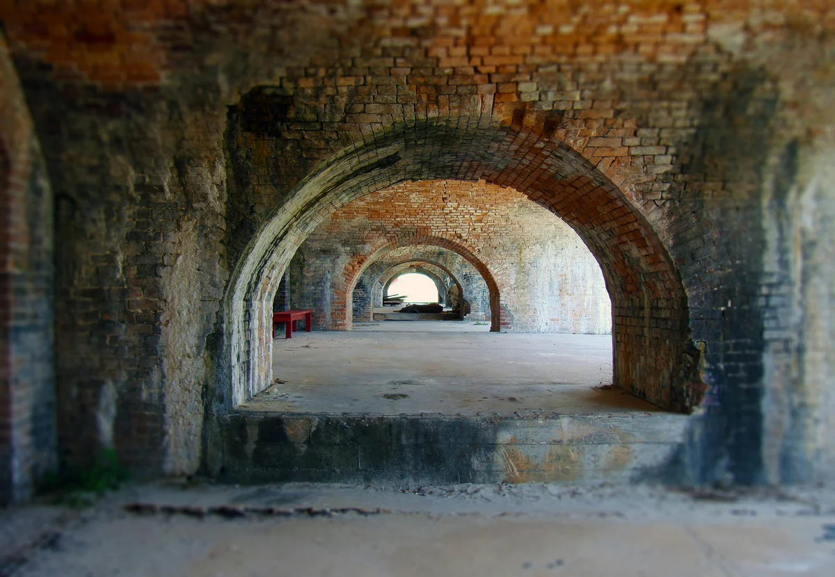 The brick arches of Fort Jefferson