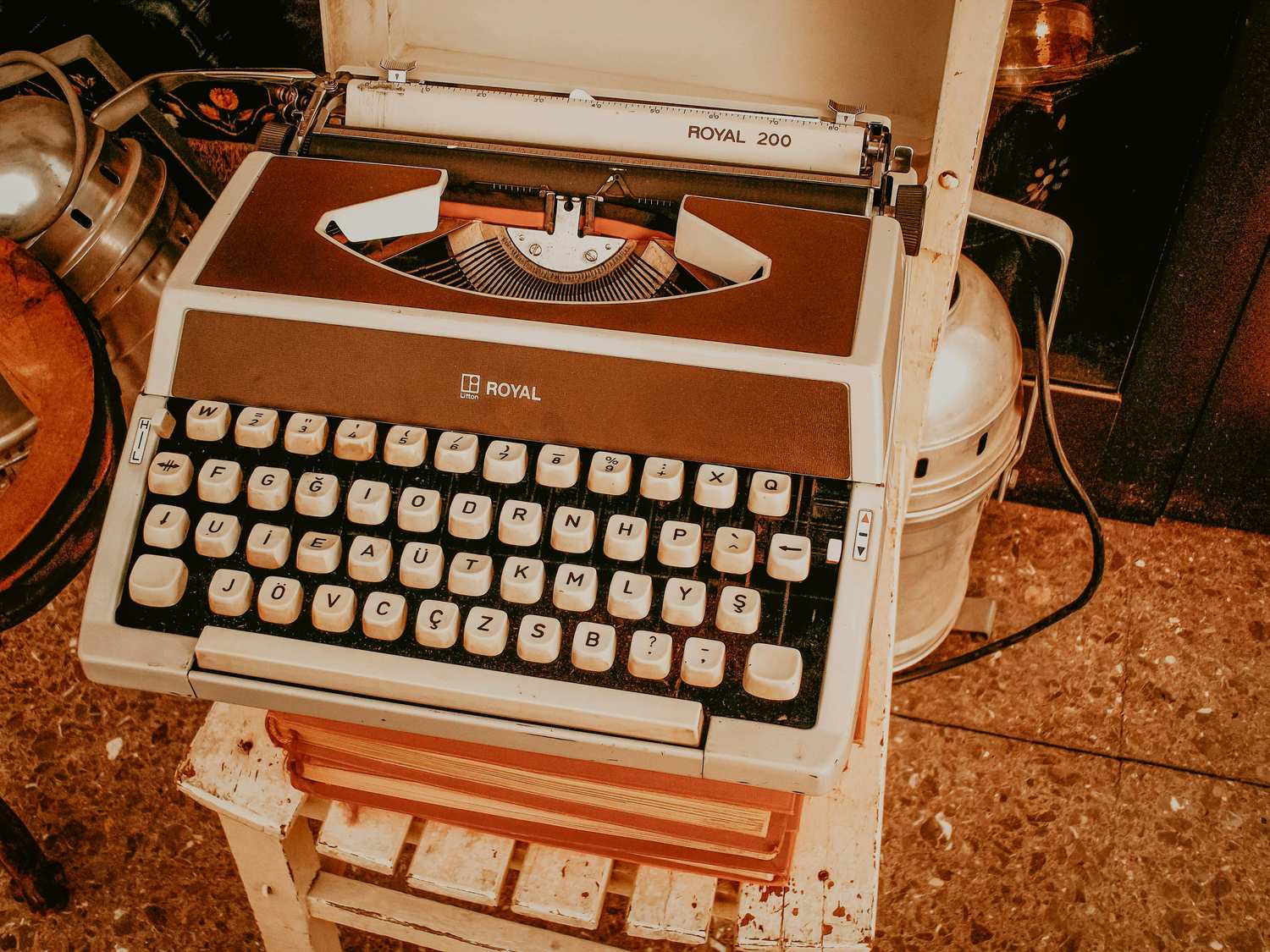 Vintage Royal typewriter like the one Hemingway used at his Key West house