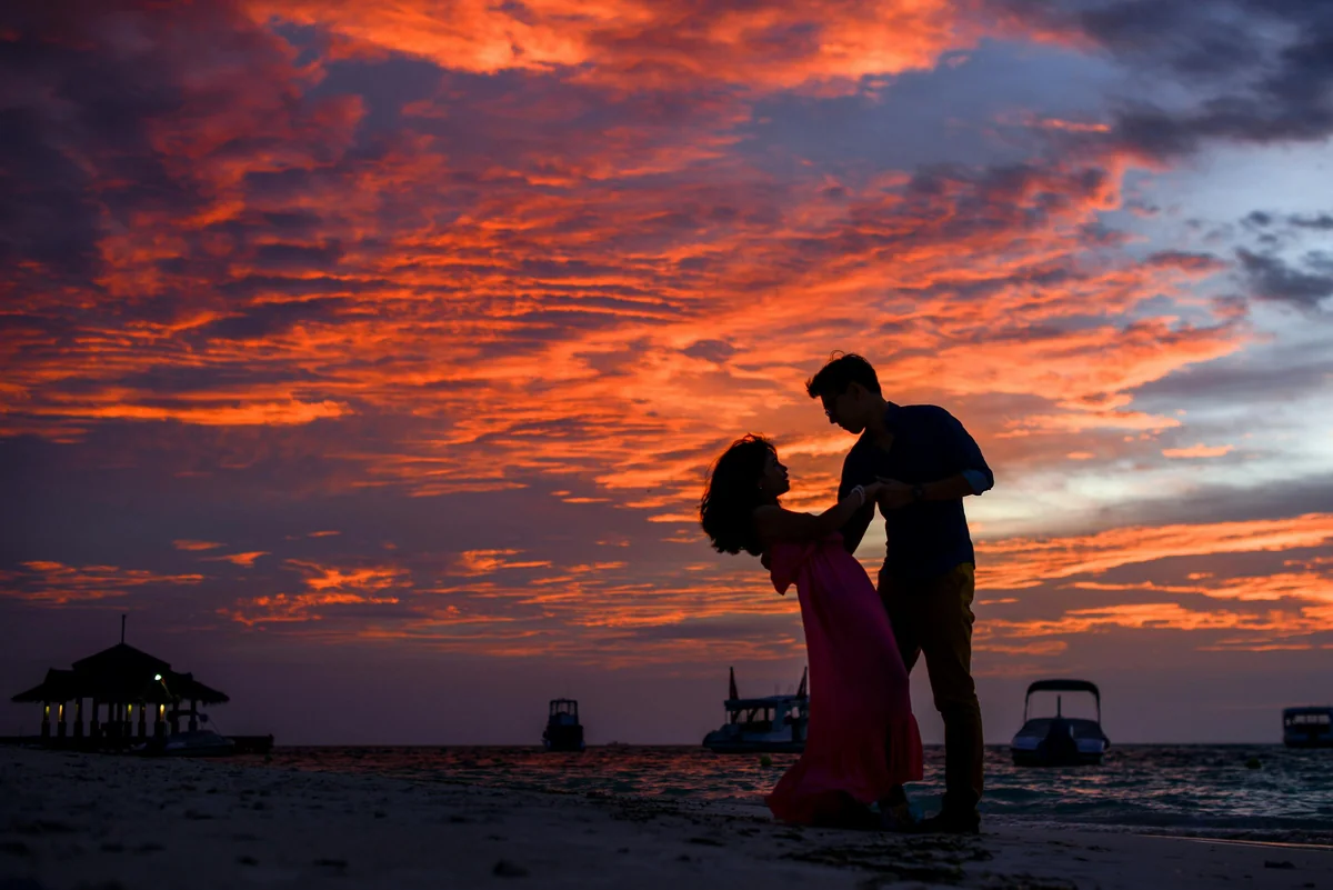 A couple at sunset in Key West