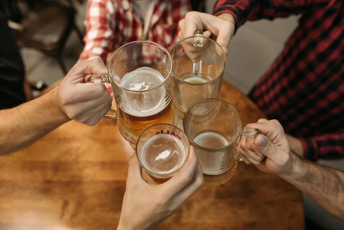 Toasting craft beer at a Key West brewery