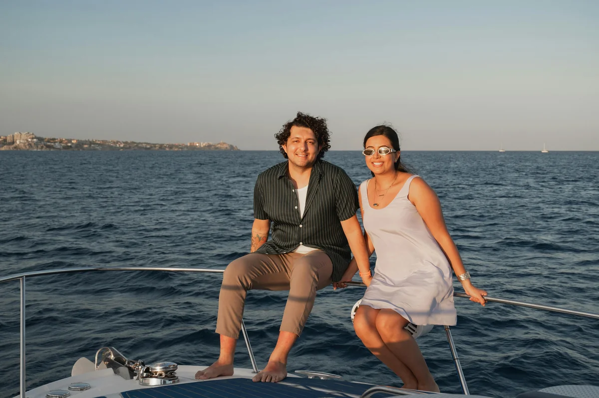 A couple on a sunset sail in Key West