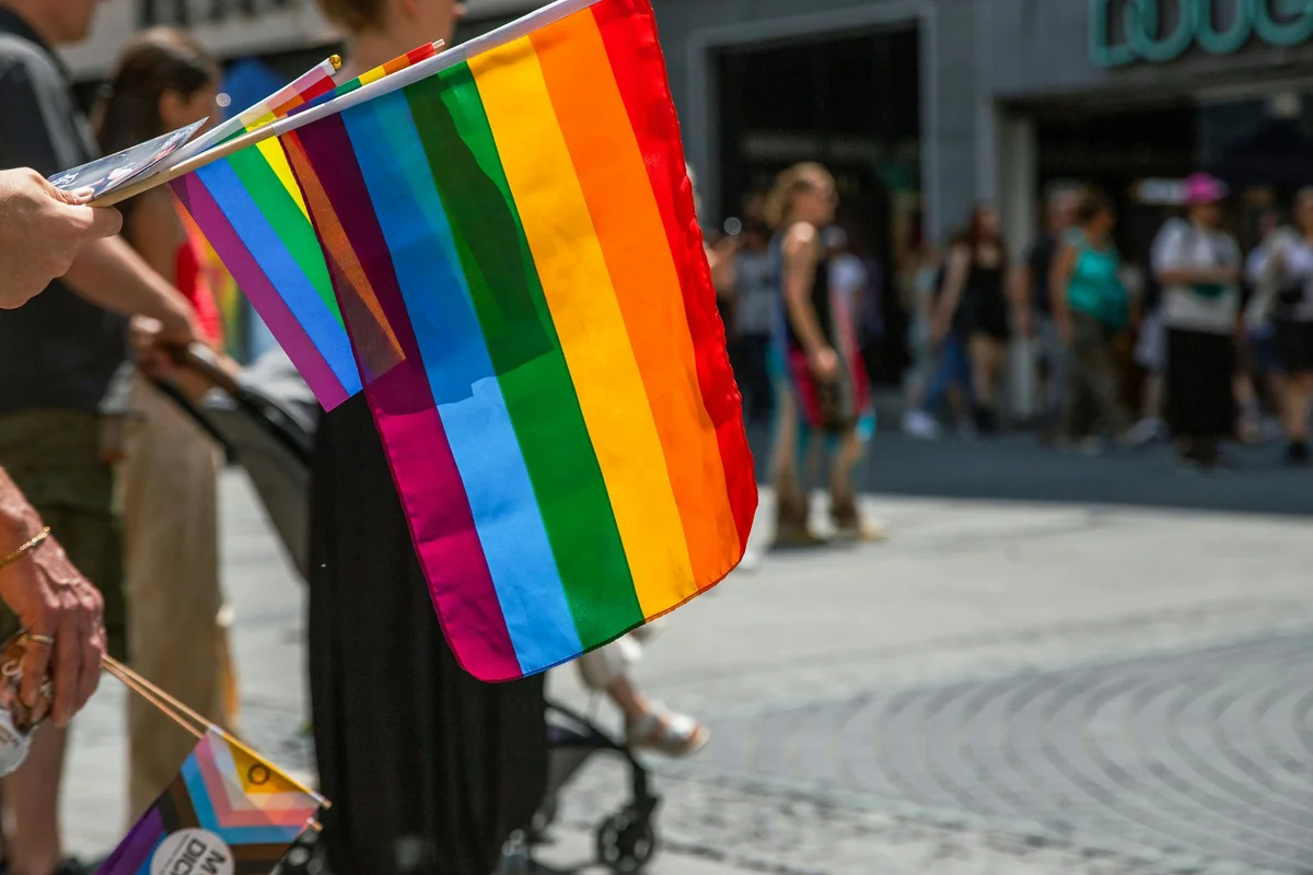 Rainbow flags in Key West's LGBTQ district