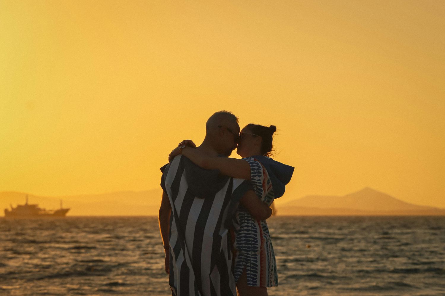 Couple embracing - Key West elopement ceremony