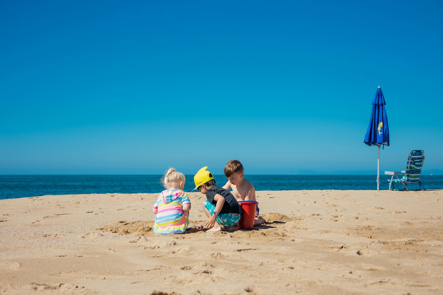 Kids playing at the beach during Key West family activities
