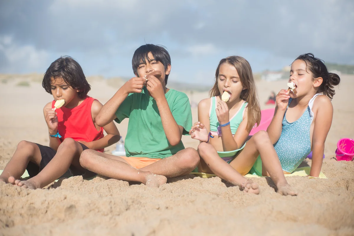 Kids enjoying ice cream in Key West