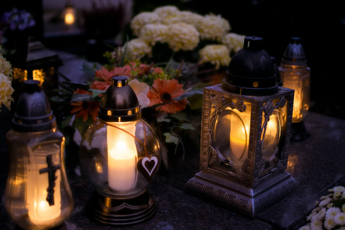 The historic Key West Cemetery at dusk