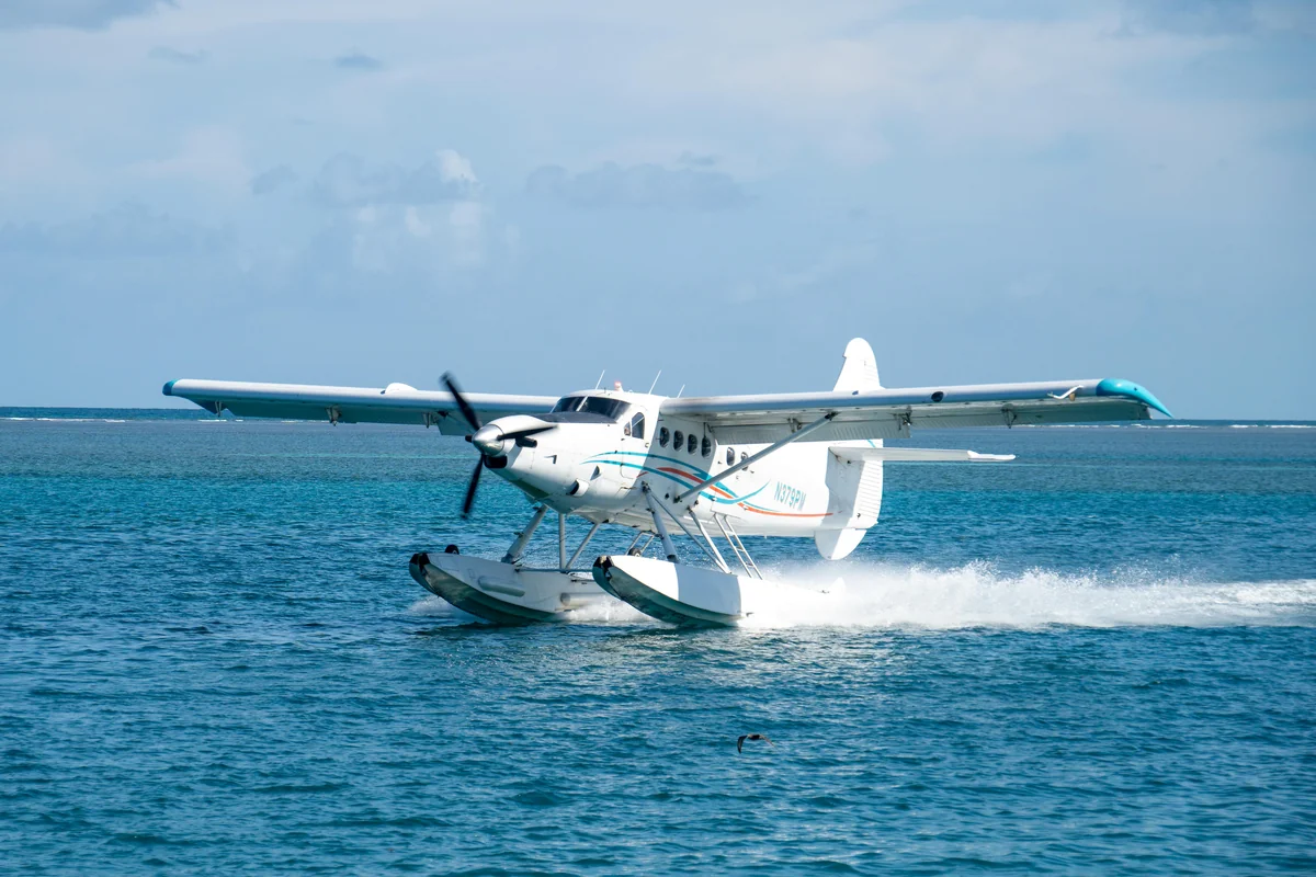 A seaplane to the Dry Tortugas from Key West