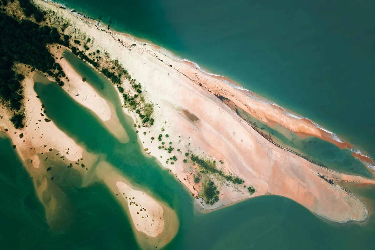 Turquoise water seen from a Key West aerial tour