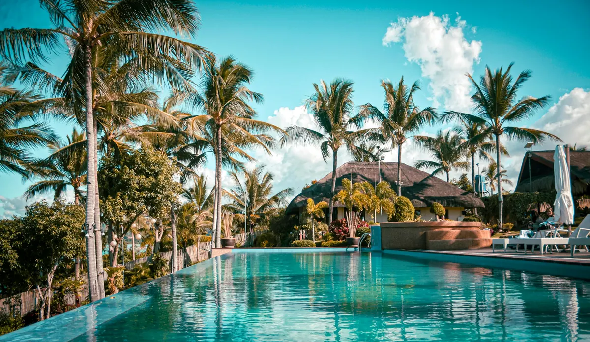 A romantic resort pool in Key West