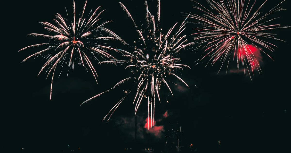 Key West New Year's Eve fireworks over the harbor