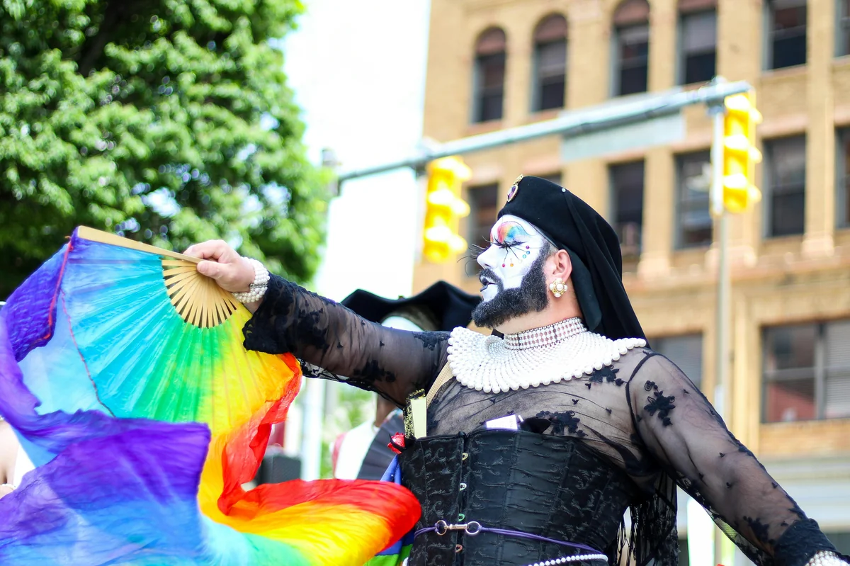 A drag performer during Key West Pride