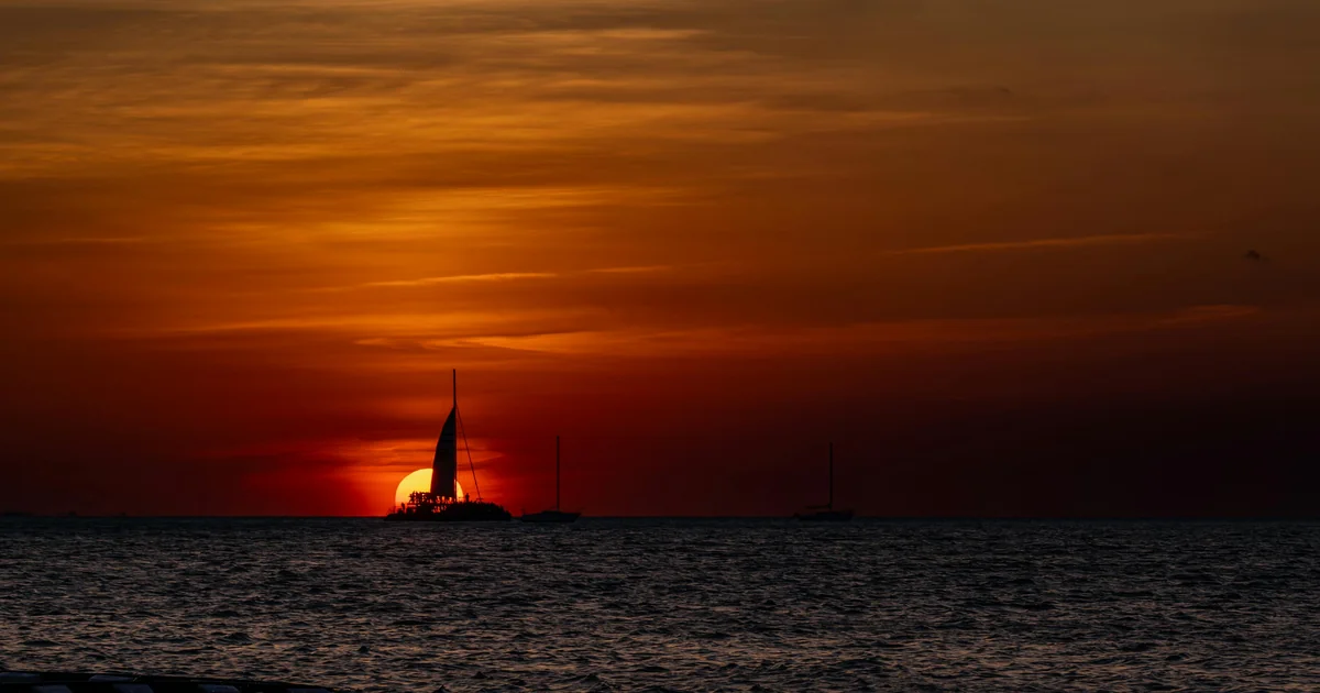 Key West rooftop bar sunset view over the water