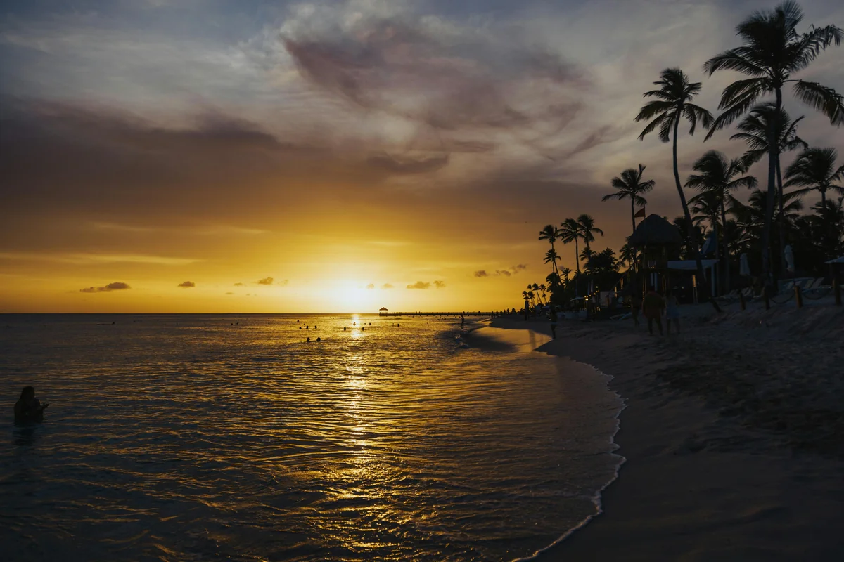 Sunset over the Gulf seen from a Key West rooftop