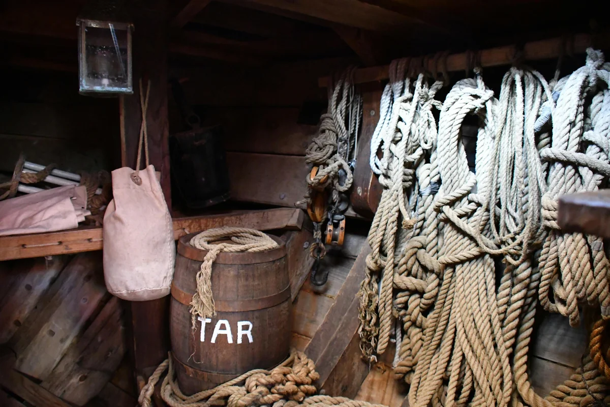 Nautical artifacts at the Shipwreck Museum