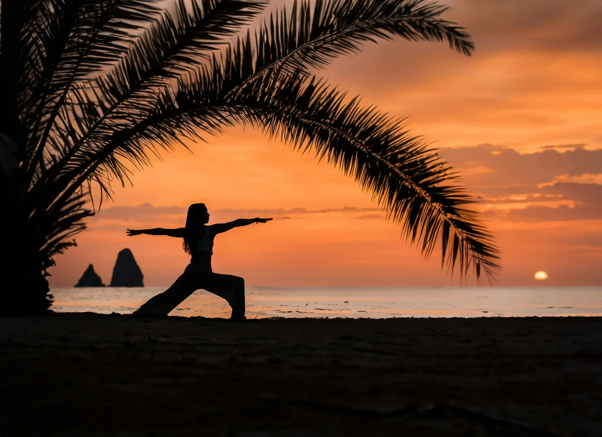 Beach yoga in Key West