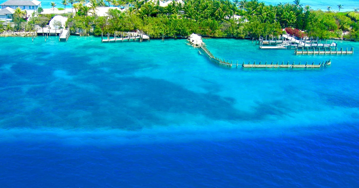 A Bahamas beach, reached from Florida not Key West